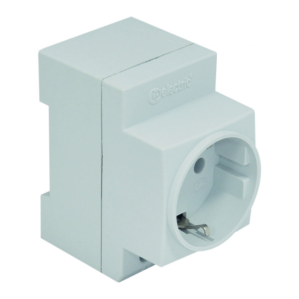 Schutzkontakt Steckdose für Montage auf Hutschiene IP20