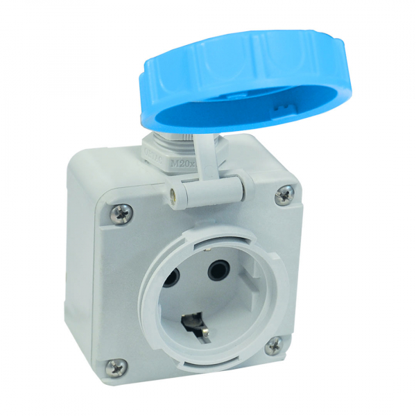 Schutzkontakt Wandsteckdose IP68 Druckwasserdicht