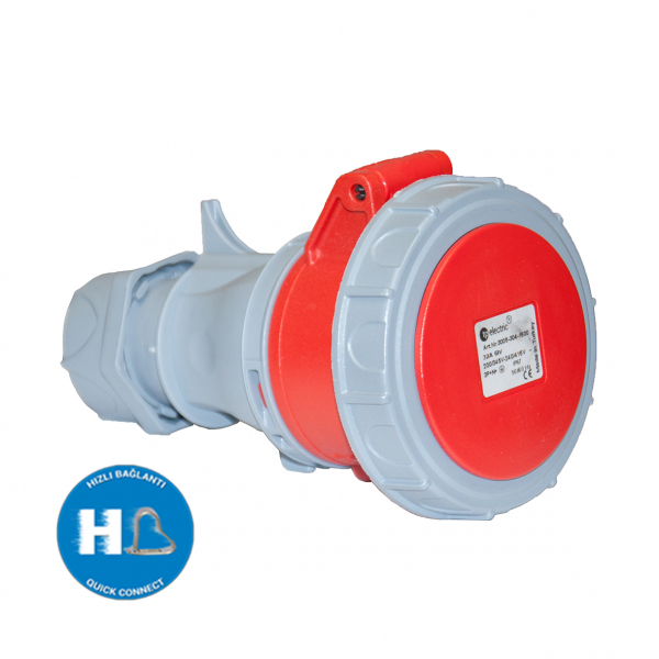 CEE Kupplung 5x32A IP67 mit Steckklemmen (QuickConnect)