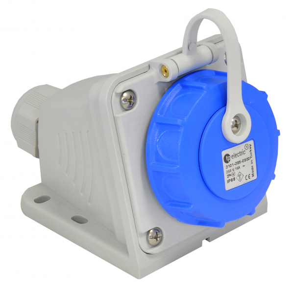 Schutzkontakt Wandsteckdose (Schräg) IP68 Druckwasserdicht