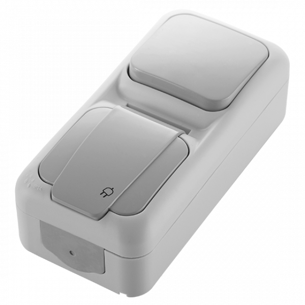 ViKO Palmiye - Ein/Ausschalter + Steckdose (Senkrecht) IP54