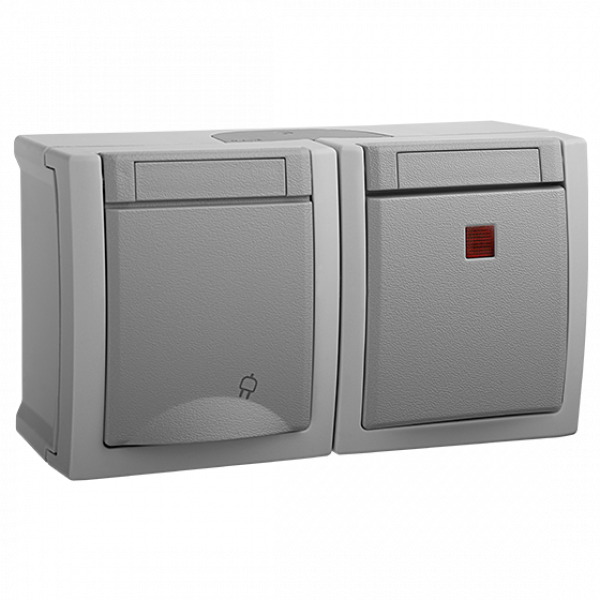 ViKO Pacific - Ein/Ausschalter + Steckdose (Waagerecht) IP54