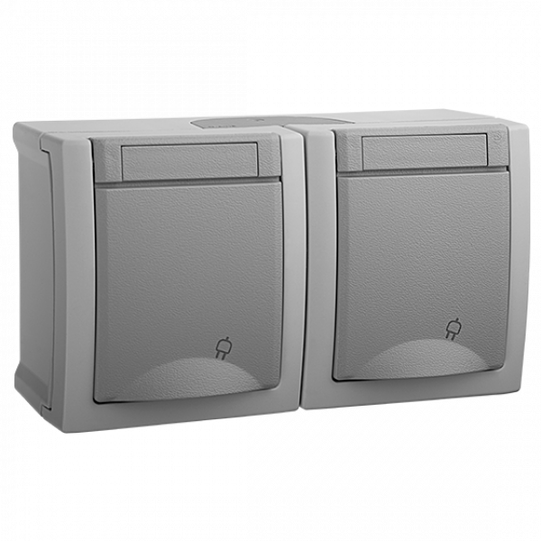 ViKO Pacific - 2-Fach Steckdose (Waagerecht) IP54