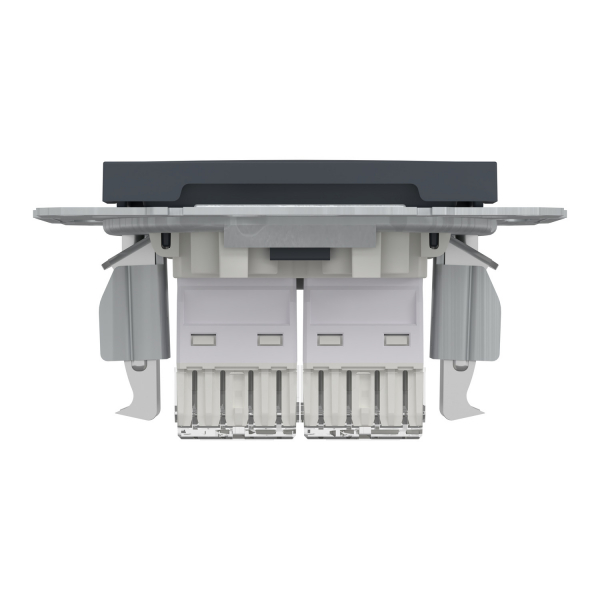 Schneider Asfora - Netzwerkdose - ISDN-​Dose CAT6 2xRJ45