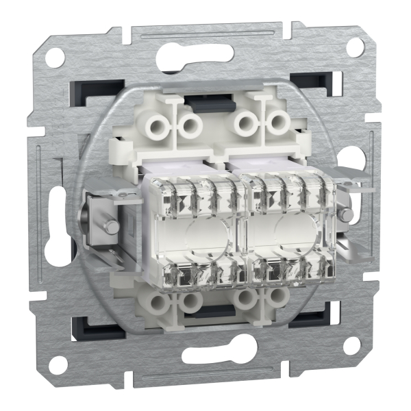 Schneider Asfora - Netzwerkdose - ISDN-​Dose CAT6 2xRJ45