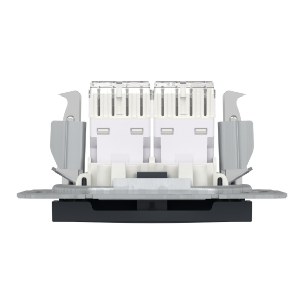 Schneider Asfora - Netzwerkdose - ISDN-​Dose CAT6 2xRJ45
