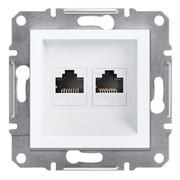 Schneider Asfora - Netzwerkdose - ISDN-​Dose CAT6 2xRJ45