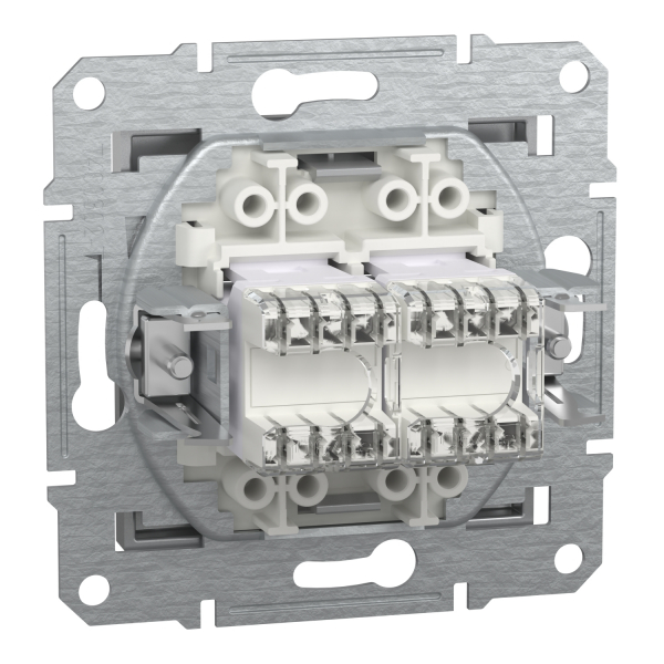 Schneider Asfora - Netzwerkdose - ISDN-​Dose CAT5e 2xRJ45