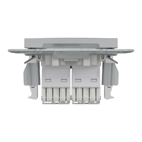 Schneider Asfora - Netzwerkdose - ISDN-​Dose CAT6 2xRJ45