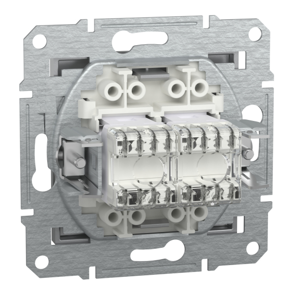 Schneider Asfora - Netzwerkdose - ISDN-​Dose CAT6 2xRJ45