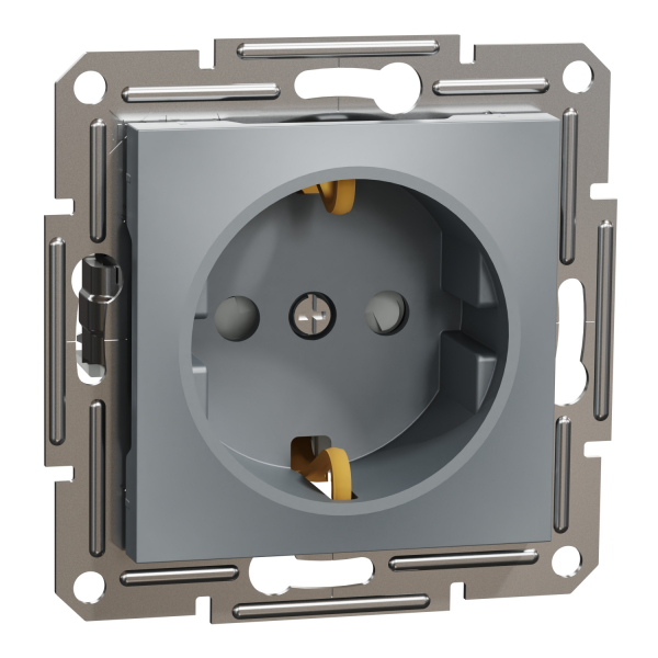 Schneider Asfora - Schutzkontakt Steckdose mit Kindersicherung