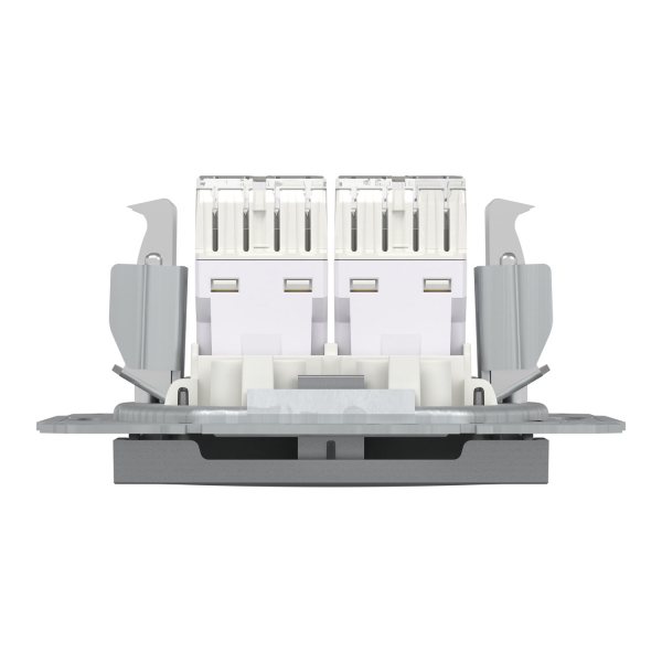 Schneider Asfora - Netzwerkdose - ISDN-​Dose CAT5e 2xRJ45