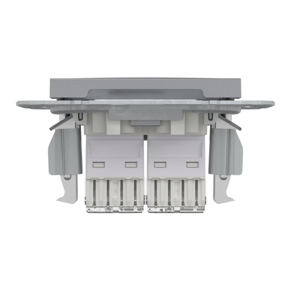 Schneider Asfora - Netzwerkdose - ISDN-​Dose CAT6 2xRJ45