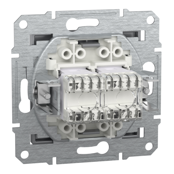 Schneider Asfora - Netzwerkdose - ISDN-​Dose CAT6 2xRJ45