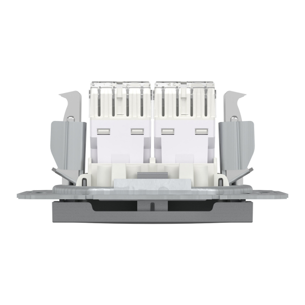 Schneider Asfora - Netzwerkdose - ISDN-​Dose CAT6 2xRJ45