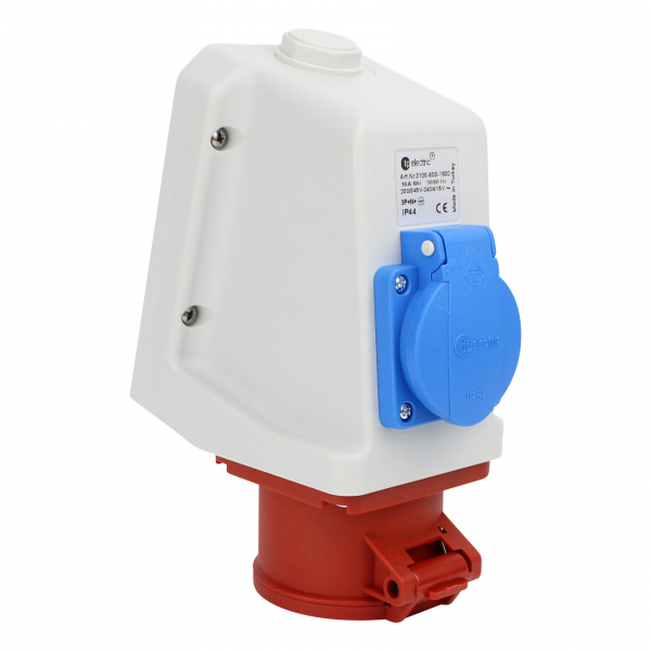 Kombi Wandsteckdose CEE 5pol (400V/16A) + (230V/16A) IP44