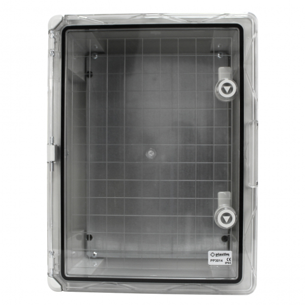 Schaltschrank IP65 (250x300x130mm) inkl. Montageplatte - mit Sichttür