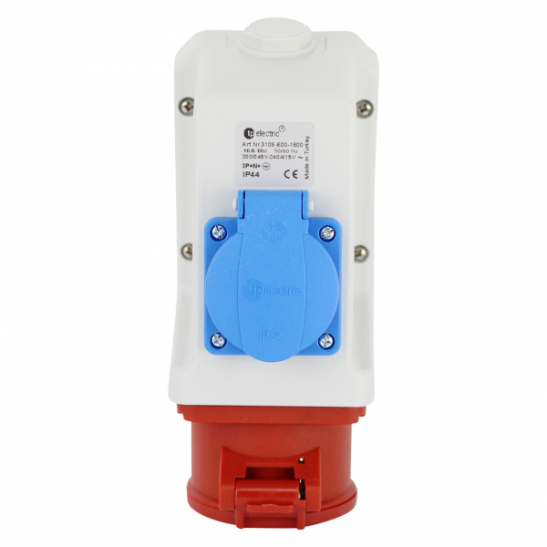 Kombi Wandsteckdose CEE 5pol (400V/16A) + (230V/16A) IP44