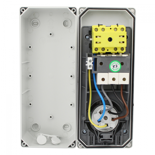 CEE Schaltersteckdose 5x16A IP65 inkl. Sicherung mit Interlock abschaltbar