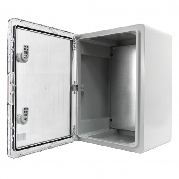 Schaltschrank IP65 (250x350x150mm) inkl. Montageplatte - mit Sichttür