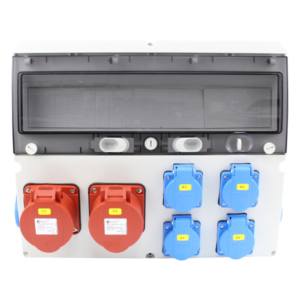 Stromverteiler (2x CEE 5pol 16A + 6x Schutzkontakt 230V/16A)