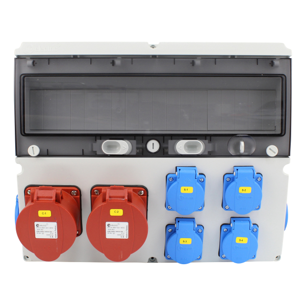 Stromverteiler (2x CEE 5pol 32A + 6x Schutzkontakt 230V/16A)