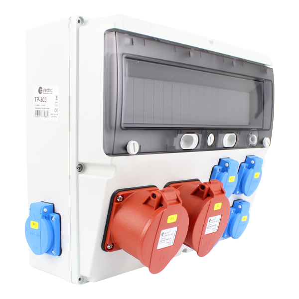 Stromverteiler (2x CEE 5pol 32A + 6x Schutzkontakt 230V/16A)