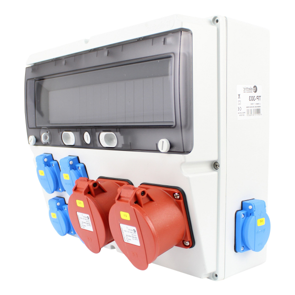 Stromverteiler (2x CEE 5pol 32A + 6x Schutzkontakt 230V/16A)