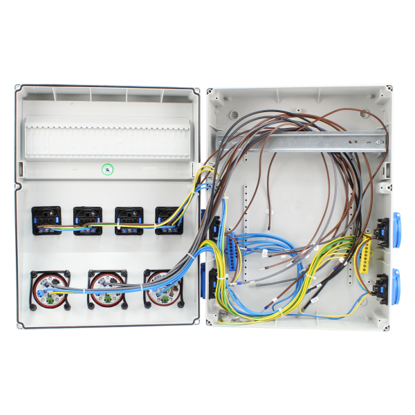Stromverteiler (2x CEE 5pol 16A + 1x CEE 5pol 32A+ 8x Schutzkontakt 230V)