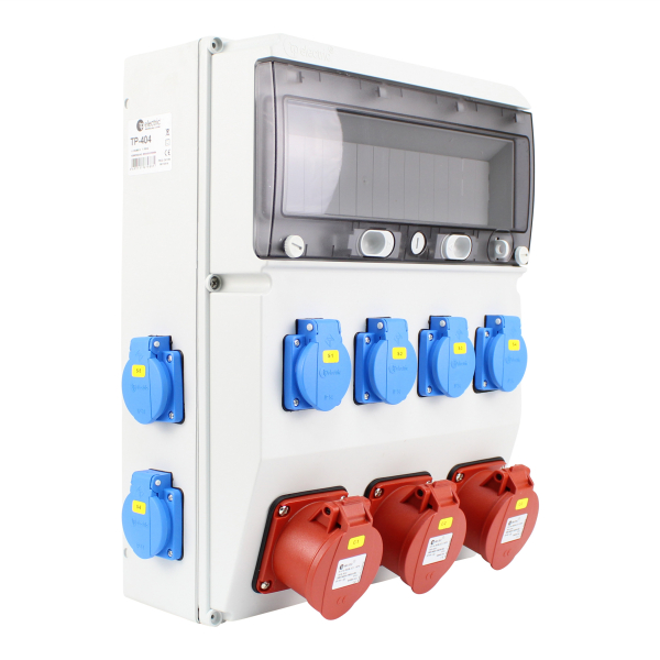 Stromverteiler (3x CEE 5pol 16A + 8x Schutzkontakt 230V)