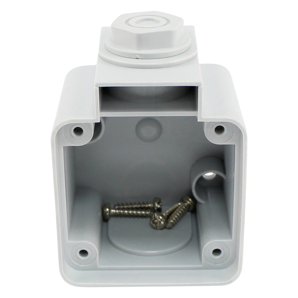 Aufputzgehäuse für Anbausteckdose mit Klappe IP54