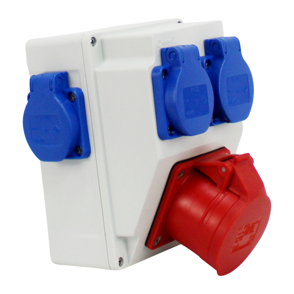 Stromverteiler (1x PCE CEE 16A + 4x PCE Schutzkontakt 230V)