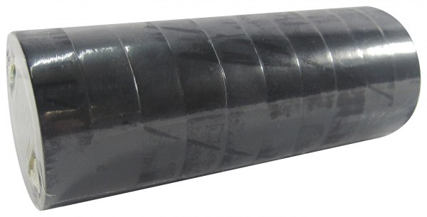 Elektroisolierband 10 Rollen / 15mm x 10m (Schwarz)