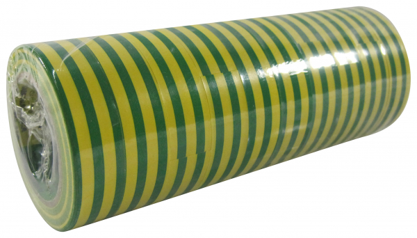 Elektroisolierband 10 Rollen / 15mm x 10m (Grün/Gelb)