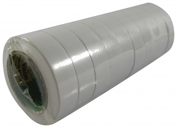 Elektroisolierband 10 Rollen / 15mm x 10m (Weiß)