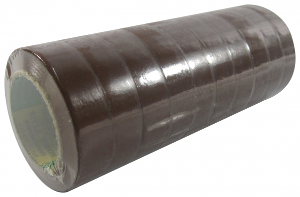 Elektroisolierband 10 Rollen / 15mm x 10m (Braun)