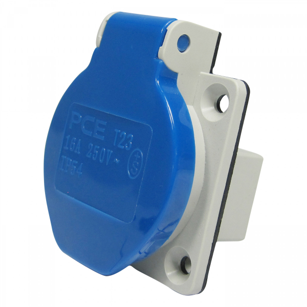 PCE Anbausteckdose mit Klappdeckel nach Schweizer Norm T23