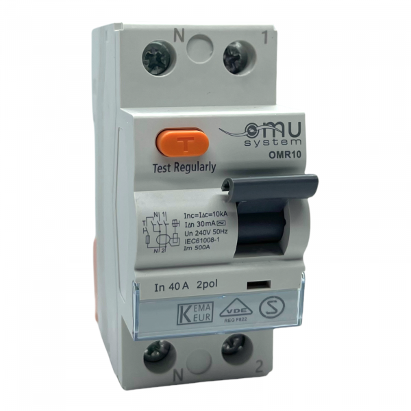 Fehlerstromschutzschalter 2-Polig 40A 30mA AC-Typ 10kA
