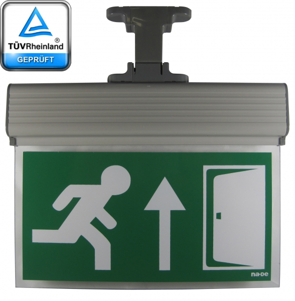 LED Fluchtwegleuchte Notausgangsleuchte - (Tür rechts, Pfeil hoch)