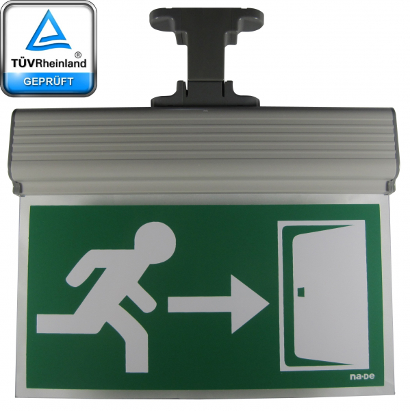 LED Fluchtwegleuchte Notausgangsleuchte - (Tür rechts, Pfeil rechts)