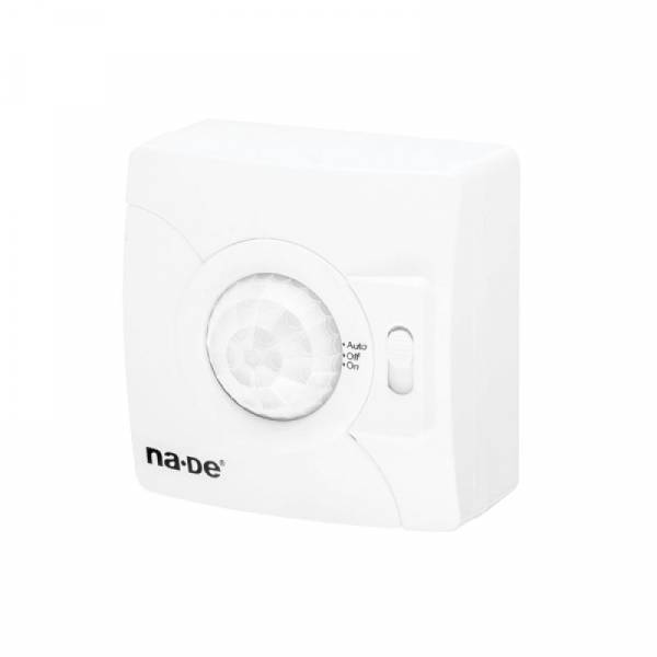 360° Bewegungssensor mit Schalter Weiß - Aufputzmontage (10100W)