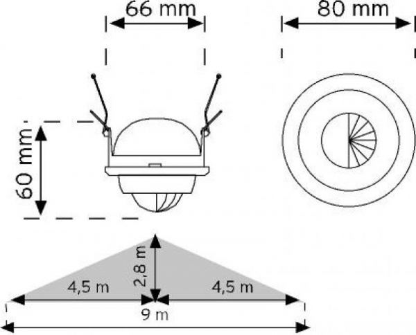 360° Spot-Bewegungssensor - Unterputzmontage (10365)
